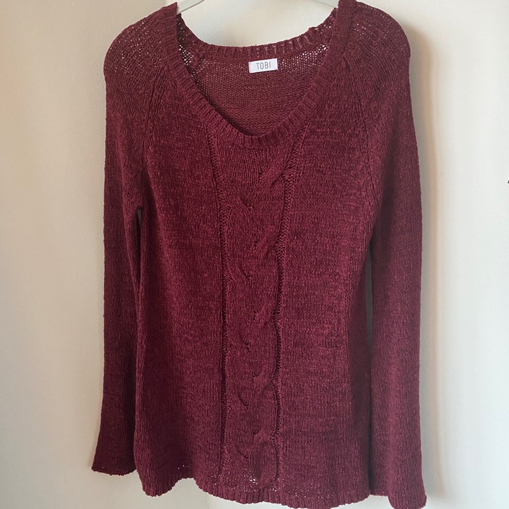 Burgundy sweater